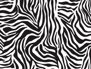Zebra print pattern texture jungle vector background. Zebra skin pattern abstract wildlife design illustration