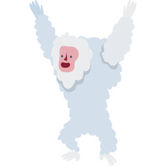Virtual reality icon vector yeti monster character
