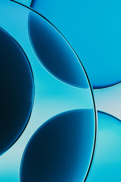 Abstract Blue Geometry With Smooth Curves And Reflections