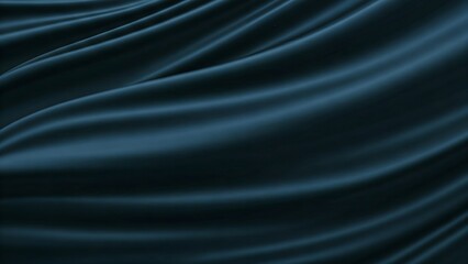 Deep Teal Draped Fabric Texture Shows Luxurious Flow