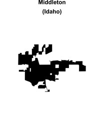 Middleton (Idaho) blank outline map
