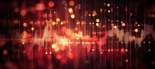 Finance crisis chart stock market business background. Diagram indicator shiny glow data visualization. 