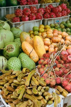 Tropical Fruits and Treats Display