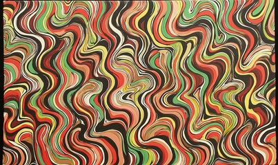 Obraz premium Abstract colorful wavy pattern background for design, art, and digital projects.