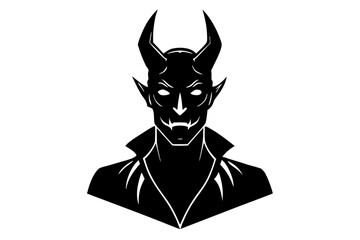 Mask black silhouette vector with white background