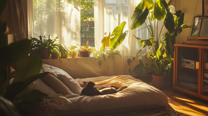 A relaxed vibe with natural lighting, focusing on warmth and ease for daily comfort.