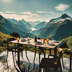 Fototapeta premium Swiss Alps Scenic Wonders