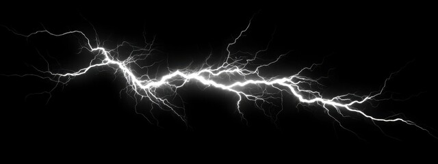 Lightning bolts electrify the night sky, symbolizing power and sudden change in nature's dramatic display