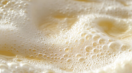 Fototapeta premium Detailed focus on the texture of bubbles and the liquidâ€™s sparkling clarity.