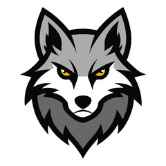 wolf head vector