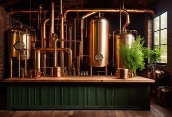 stunning visuals brewing equipment fresh hops captured inviting light enthusiasts craft beer brewing, system, kettle, fermentation, grain, barley, yeast