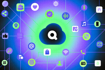 Cloud Connectivity with Digital Network- World Wide Web Concept