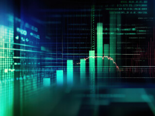 stock market investment graph with indicator and volume data.
