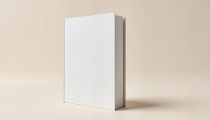 Blank book mockup in minimal studio setting, creative design tool