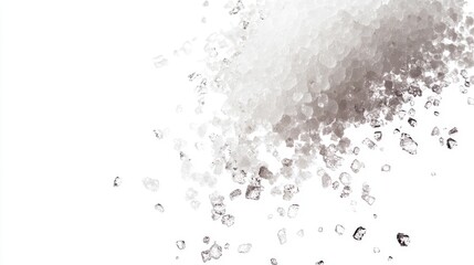 Fototapeta premium Falling sea salt isolated on white background, clipping path, full depth of field.