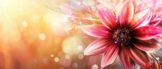 Obraz premium Beautiful red flowers create a vibrant and cheerful background filled with warm colors