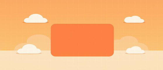 Colorful starry banner background with playful clouds in vibrant hues