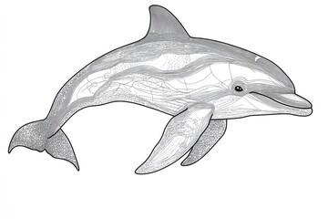 Obraz premium A close-up view of a dolphin with a long tail