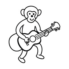 cartoon guitar player