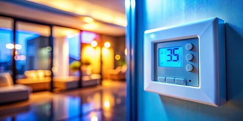 Naklejka premium Soaring Energy Bills: Thermostat Reflecting Europe's Inflation Crisis