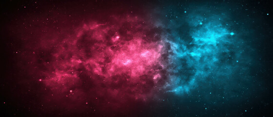 Fototapeta premium Colorful watercolor background of an aurora borealis sky with vibrant hues of pink and blue