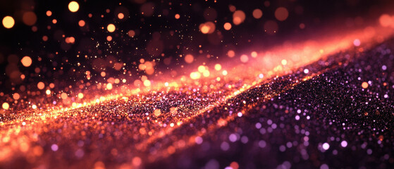 Obraz premium Warm bokeh background with soft shimmering effects in an ethereal atmosphere