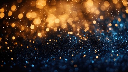 Fototapeta premium A blurred image featuring a blue and gold background