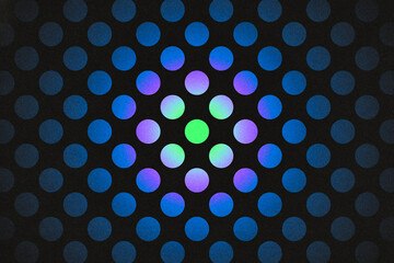 Colorful Gradient Dots on Black Background
