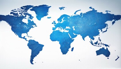 Obraz premium world map on blue