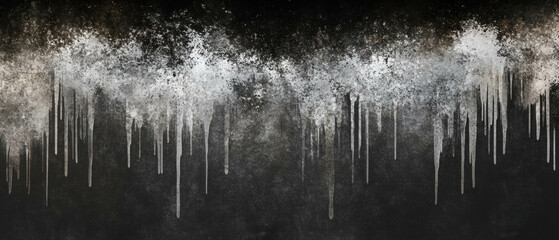 Grunge overlay texture showcasing metallic paint drips against a dark background