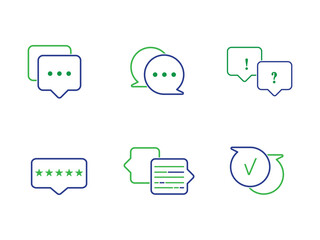  Bubble Chat icon chat box, message, talk, speech for app web logo banner poster icon - Vector File