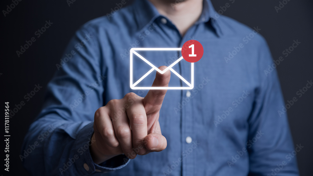 Poster Innovative Concept for New Email Notification Interaction Design That Enhances User Engagement and Experience