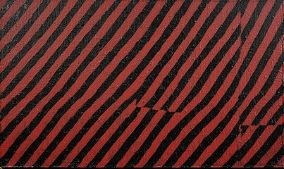 Red and black diagonal stripes background texture, ideal for safety or warning signs.