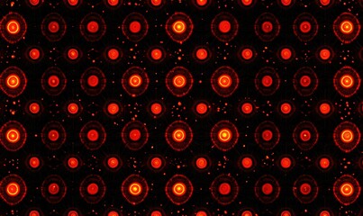 Red circular pattern on black background, ideal for digital art, backgrounds, or textures.