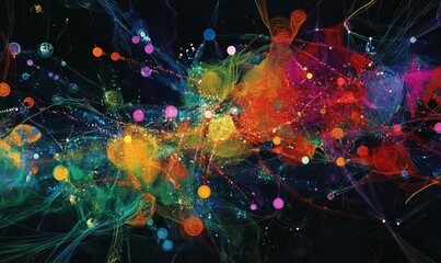 A digital illustration of a colorful global network, highlighting the interconnectedness of nations through the internet.