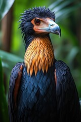 Fototapeta premium A close-up shot of a bird of prey's face, with sharp talons and piercing eyes