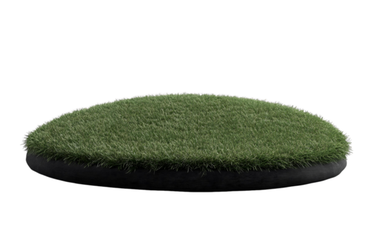 Create Grassy Hill, Transparent BG, Mockup