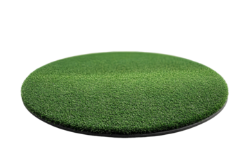 Create Green Grass Circle Mockup, Transparent Background