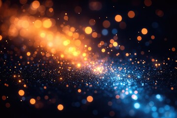 Blurry image of a blue and orange gradient background, great for abstract or design concepts