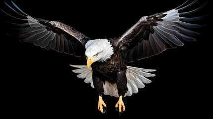 Hawk Animal Black Background Digital Desktop Wallpaper HD 4k