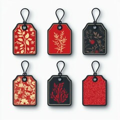 Set of four floral patterns and designs, ideal for business use or personal projects