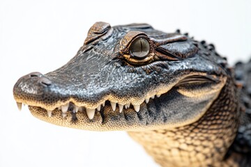 Obraz premium Close-up of a plastic alligator head