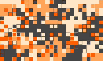 Vibrant abstract background featuring a dynamic composition of orange, beige, and gray squares.  Perfect for modern websites, presentations, or as a stylish texture.