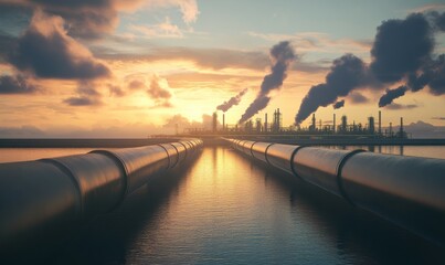 Industrial plant media conveyed through pipelines