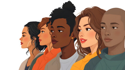 illustration of a group of young people