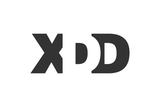 XDD logo design. Initial letter X D D bold font style for tech startups, consulting, corporate branding. Creative company name, headlines typography identity, trendy logotype.