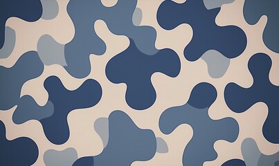 Naklejka premium Abstract blue camouflage pattern background for design, print, or web use.