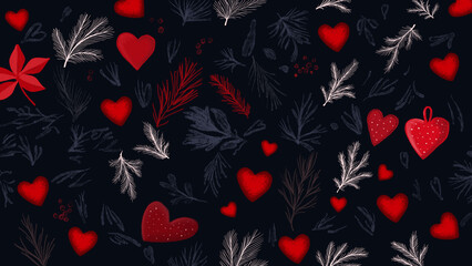 Celebrating love with a romantic Valentine's Day heart background