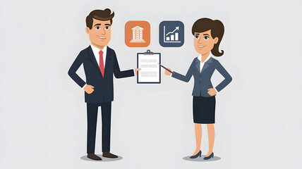 Fototapeta premium business and accounting financial investment security simple vector design white background