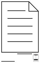 Paper sheet with lined text, open book, and smartphone symbolizing digital learning, reading, and organization. Ideal for education, technology, productivity, research communication academic work